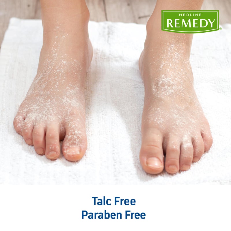 Medline Remedy Essentials Cornstarch Powder (14 oz Bottle), Fresh Scent, Talc Free, Shaker Top, Skin Care, Absorbs Sweat, Soothes, Reduces Friction & Chafing, For Adults, Feet, Groin - Image 5